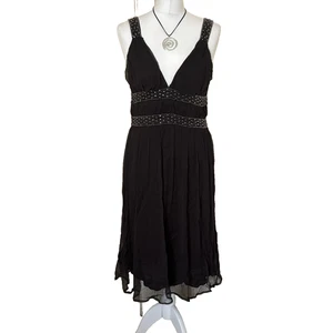 Kleid Y2K UK Größe 12 Gothic Fee Perlen 2000er  - Bild 1 von 11