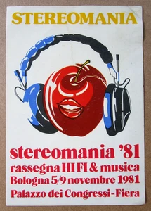 ADESIVO/STICKER "STEREOMANIA '81 - RASSEGNA HI-FI E MUSICA" - Bologna - 1981 - Picture 1 of 1