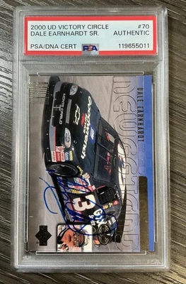 Dale Earnhardt Upper Deck Victory Circle #70 Autographed Signed PSA Auth - Image 1 of 3