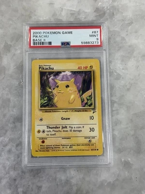 2000 Pokemon Pikachu Base II - PSA 9 - Image 1 of 2