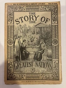 1909-The Story of the Greatest Nations-Part 71 Antique Book/Magazine B&W Prints - Imagen 1 de 20