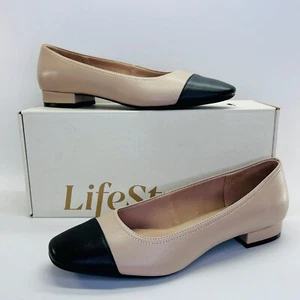 Lifestride Cameo 3 Ballerinas Größe 9,5 schwarz taupe Slipper bequem Kunstleder - Bild 1 von 14