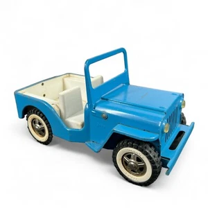 Vintage 1950’s Tonka Pressed Steel Blue Jeep Toy Car - Picture 1 of 23