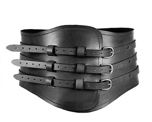 Gladiator Leather Belt, Roman Gladiator Corset Waist Wide Celtic Belt For Larp - Picture 1 of 10