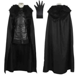 Game of Thrones Cosplay Jon Snow Costume Halloween Outfit Cloak Full Set - Picture 1 of 7