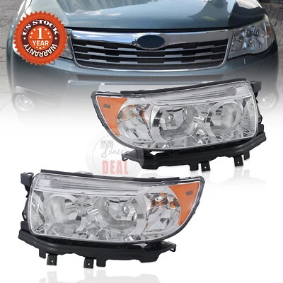 1 Pair For 2006 2007 2008 Subaru Forester Headlights Assembly Left+Right 06-08 - Image 1 of 4