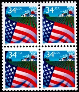 US Scott # 3469 Block Of 4 Stamps MNH, Flag - Picture 1 of 1