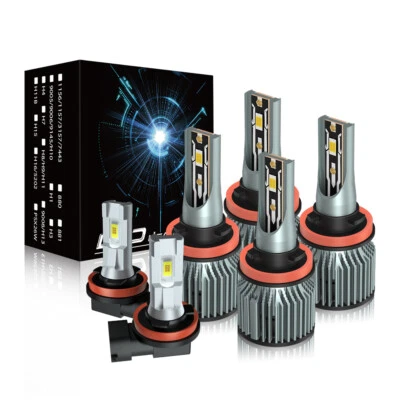 Para Saturn Sky 2007-2010 6000K 6X Faro LED Alto Bajo + Bombillas Antiniebla Combo Foto 1 de 4