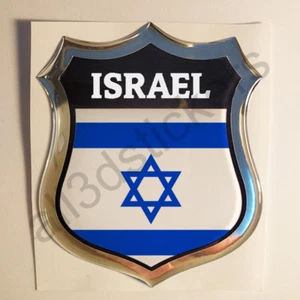Pegatina Emblema de Israel 3D Resina Cúpula Gel Bandera de Israel Vinilo Calcomanía Coche Laptop - Imagen 1 de 1