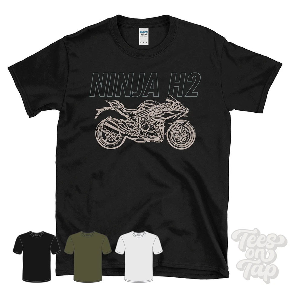 NINJA H2 MOTORCYCLE ILLUSTRATION T-SHIRT - Imagem 1 de 1