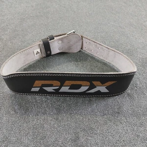 RDX Weightlifting Belt Mens XL Black Leather Powerlifting Support Handmade - Picture 1 of 8