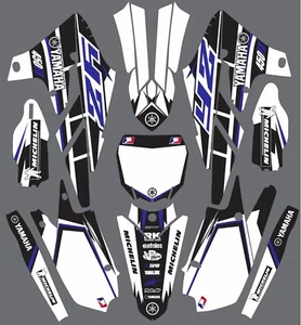 Graphics for YAMAHA YZ 450FX YZ450FX 2018-2022 Decals Stickers white blue black - Picture 1 of 1