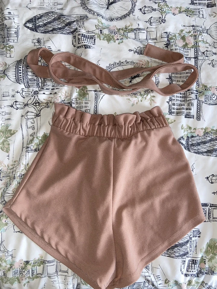 Pink Shorts With Matching Belt  - Image 1 of 1