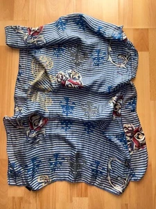 Stripe 100% Silk Scarf Stylish nautical design - Picture 1 of 6