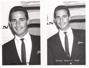 2 - 1965 Dodgers Sandy Koufax baseball postcards 2 variations super rare - Picture 1 of 2
