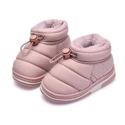 Winter Baby Girl Shoes Non-slip Plush Warm Home Sneakers Short Boots Indoor Boys - Image 1 of 4