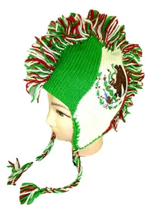 MAXIECAN HAND MADE  MOHAWK KNIT BEANIE 100% WOOL HAT - Picture 1 of 5