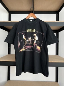 Vintage 1996 Nirvana Kurt Cobain Wishkah Grunge Rock Black T-Shirt Gr. M - Bild 1 von 13