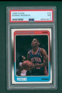 1988 Fleer Basketball Card - #43 Dennis Rodman RC, PSA 7 NM - Bild 1 von 2