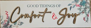 Ashland Christmas Good Tidings Of Comfort & Joy Decor Winter Cottage Decor Sale - Picture 1 of 5