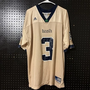 Vintage Notre Dame Adidas Trikot #3 Joe Montana Irish Größe XL Gold NCAA Football - Bild 1 von 9
