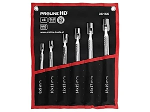 36166 Socket wrench set with joint, chrome vanadium steel, PROLINE - Picture 1 of 1