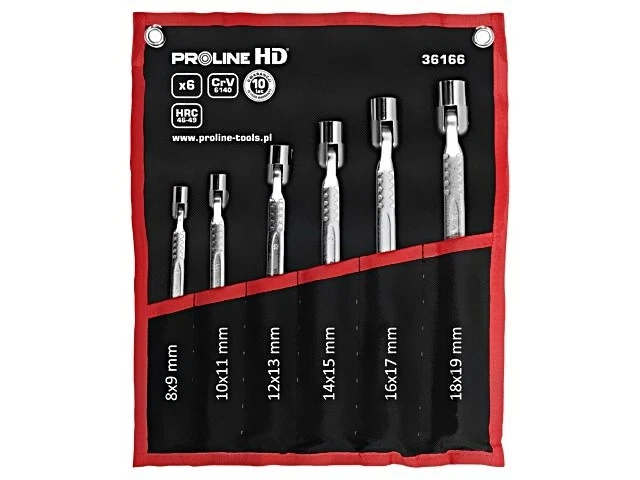 36166 Socket wrench set with joint, chrome vanadium steel, PROLINE - Image 1 of 1