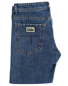 Pantalones de mezclilla para hombre Lois Marvin calce clásico pierna recta lavado medio piedra - informales - Imagen 1 de 3