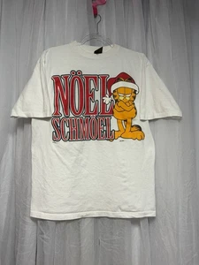 Vintage Garfield Christmas Shirt Noel Schmoel Jim Davis Cartoon 90s Tee L Paws - Picture 1 of 11