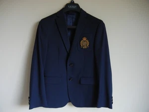 Ralph Lauren Navy Sport Coat LRL Crest 12R Boy's - Picture 1 of 8