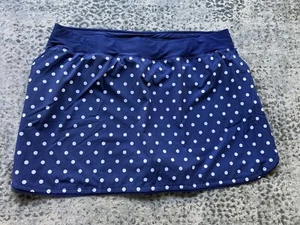 Women's Plus Size Quick Dry Board Skort Swim Skirt Size 26W Blue White Polka Dot - Picture 1 of 17