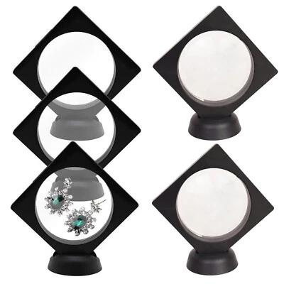 Soporte de vitrina con marco flotante 3D de 9x9 cm para joyas medallón monedas Foto 1 de 4