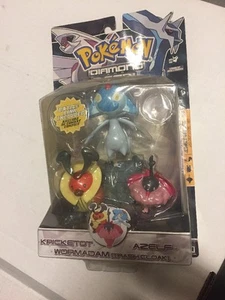 Pokemon Diamond & Pearl 3-Figure Set, Kricketot, Azelf, And Wormadam - Picture 1 of 2