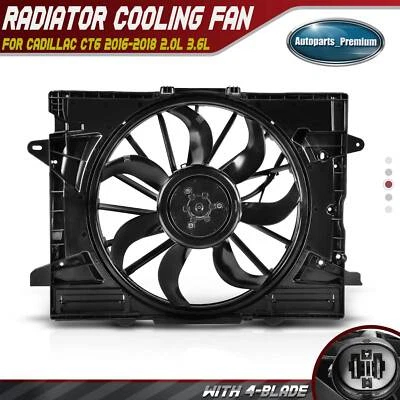 Cooling Fan Assembly with Brushless Motor & Shroud for Cadillac CT6 2016-2018 - Изображение 1 из 4