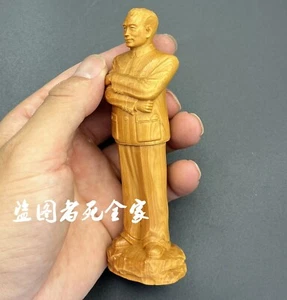 4,7 Zoll Zypresse chinesischer Premier Zhou Enlai Statue Figur kommunistisches Porträt sammeln - Bild 1 von 6
