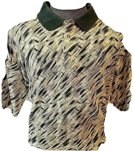 Camisa polo de golf AM Player para hombre verde blanca manga corta algodón extra grande XL - Imagen 1 de 4