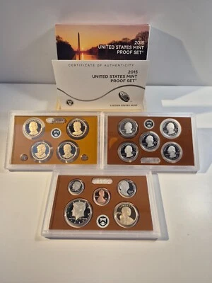 2015 Proof Set U.S. Mint Original Government Packaging OGP COA - Image 1 of 4
