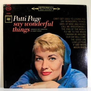 3 LP LOT Patti Page in the Land of Hi-Fi, Say Wonderful Things & Love Letters - Imagen 1 de 16