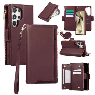 For Samsung Galaxy S24 Ulta S23 S22  S20 FE 2in1 Detachable Leather Wallet Case - Image 1 of 4