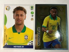 2021 Panini Copa America Neymar Jr Preview 2 sticker Lot #245 #246 Brazil 