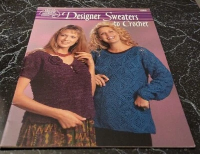 CU10 ASN 1998, DESIGNER SWEATERS TO CROCHET PATTERN LEAFLET - Image 1 of 2