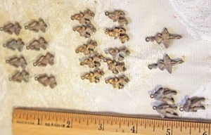 OLD Jewelry Findings Charms Tiny Brass Color Monkeys Ducks Ballet 23 PCs - Picture 1 of 6