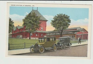 POSTAL ESTACIÓN DE UNIÓN STREET SCENE EN BRISTOL VIRGINIA - COCHES DE COLECCIÓN - Imagen 1 de 2