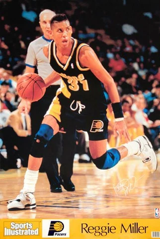 REGGIE MILLER Indiana Pacers 1990 ORIGINAL Sports Illustrated 23x35 SI POSTER Cover