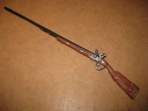 PERFEKTES METALLSPIELZEUG MINIATUR JAGD DOPPEL FEUERSTEINSCHLOSS XVIII GEWEHR FÜSIL KARABINER - Bild 1 von 5