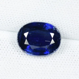3.60 ct  DAZZLING  NATURAL KASMIR  BLUE AS   NATURAL KYANITE  Oval - See Vdo /YB - Bild 1 von 2