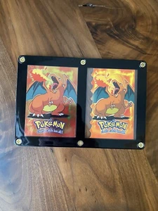 Topps Blue Label Holo Die Cut Embossed Charizard Framed Rare Pokemon Cards #6 E6 - Picture 1 of 5