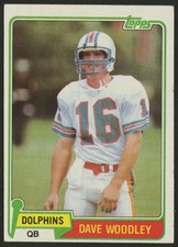 1981 TOPPS DAVID WOODLEY RC #174