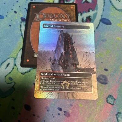 Sacred Foundry Full Art Foil Play Test Mtg Card Alien Landscape - Image 1 of 2
