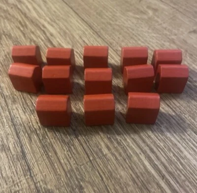 Monopoly Deluxe Edición Aniversario 13 Hoteles Madera Roja 1991 Piezas de Repuesto Foto 1 de 3